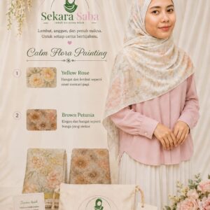 Sekara Saba Pashmina Chifon Flower Painting
